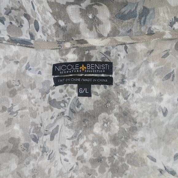 Nicole Benisti Sleeveless Floral Layered Top L - Picture 6 of 6